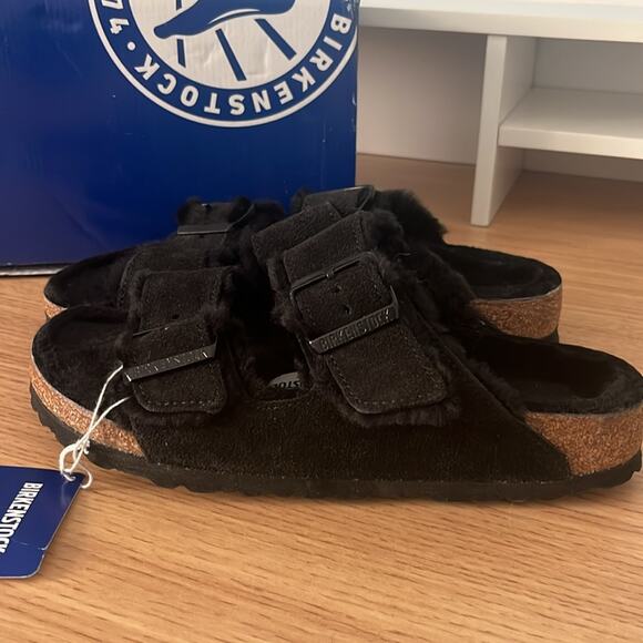 Birkenstock Arizona Sherling in Black Size 37 - Picture 5 of 11